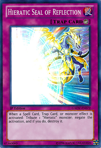 yugioh trap card reflect Yu-Gi-Oh! - Mirror Force (SDMA-EN030) - Structure Deck: Marik - 1st Edition Hieratic Seal of Reflection |