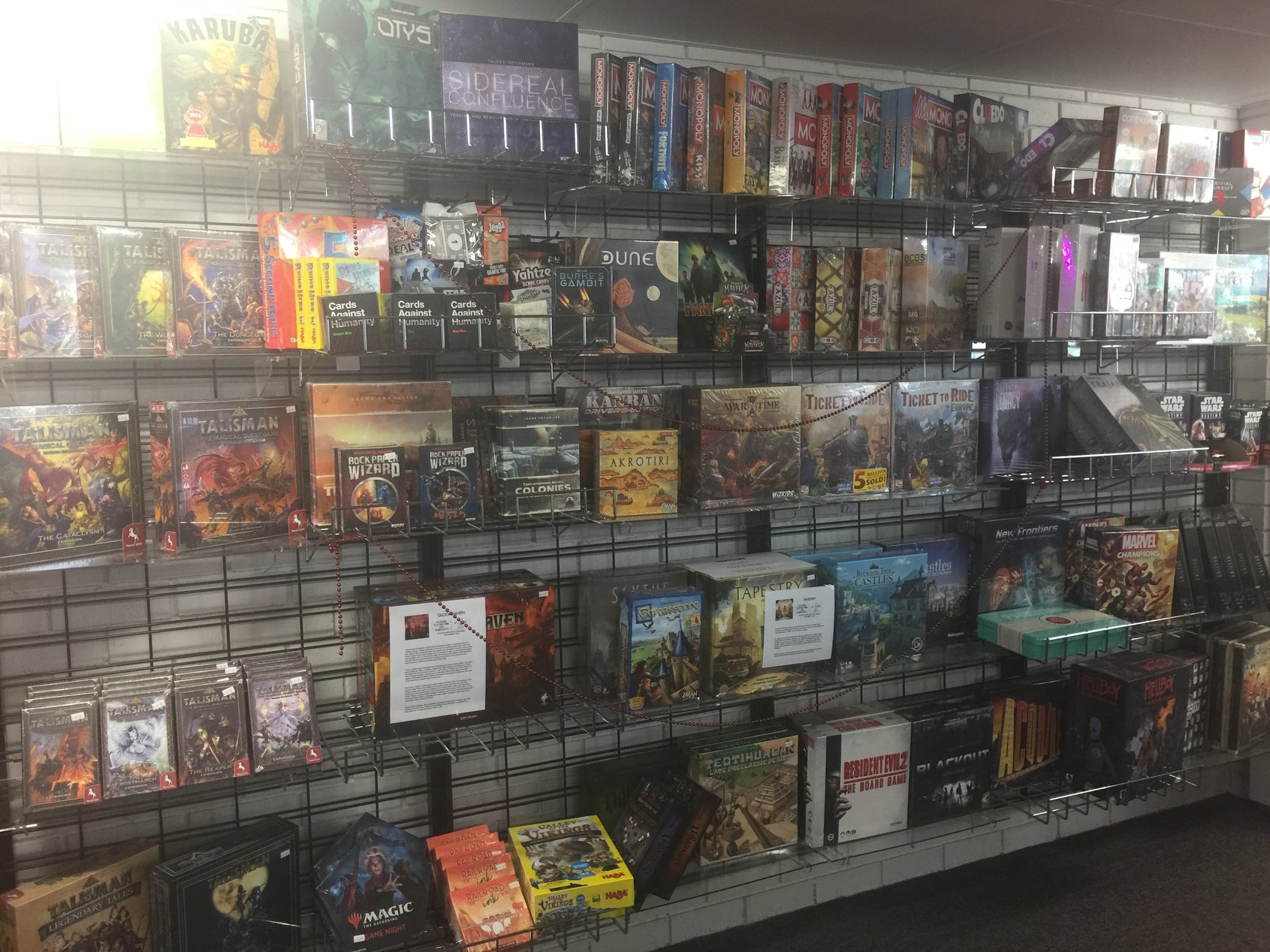 Unplugged Games Retail Shopping