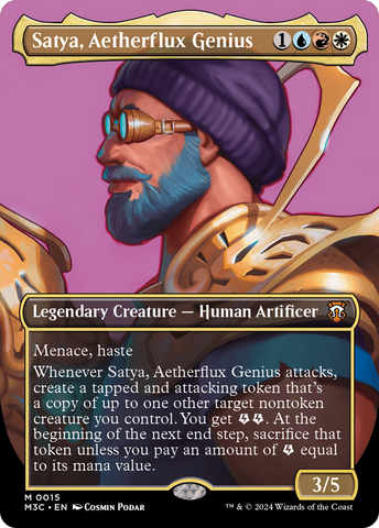 Satya, Aetherflux Genius (Borderless) [Modern Horizons 3 Commander]