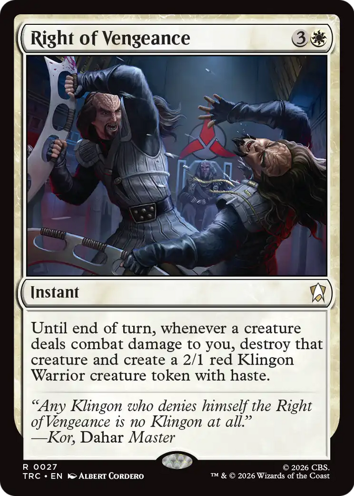 Right of Vengeance (Surge Foil) [Star Trek Commander]