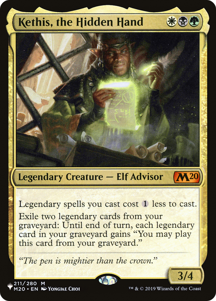 Kethis, the Hidden Hand [The List]