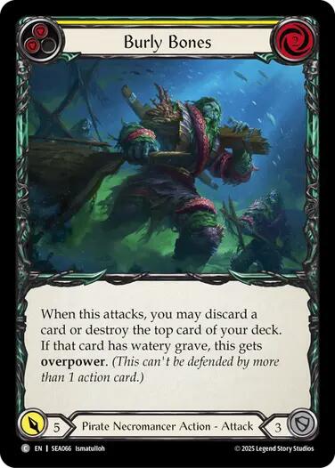 Burly Bones (Yellow) [SEA066] (High Seas)  Rainbow Foil