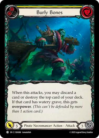Burly Bones (Yellow) [SEA066] (High Seas)  Rainbow Foil