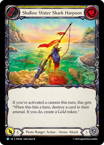 Shallow Water Shark Harpoon (Yellow) (Rainbow Foil) [PEN166] (Compendium of Rathe)  Rainbow Foil