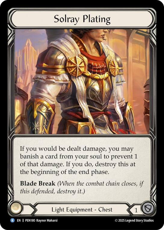 Solray Plating [PEN180] (Compendium of Rathe)  Cold Foil