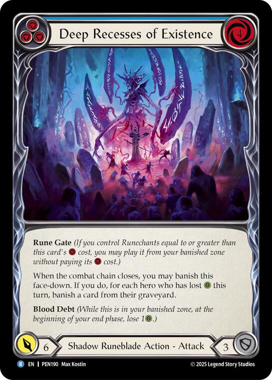 Deep Recesses Of Existence (Blue) (Rainbow Foil) [PEN190] (Compendium of Rathe)  Rainbow Foil