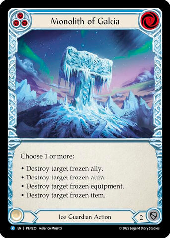 Monolith Of Galcia (Blue) (Rainbow Foil) [PEN225] (Compendium of Rathe)  Rainbow Foil