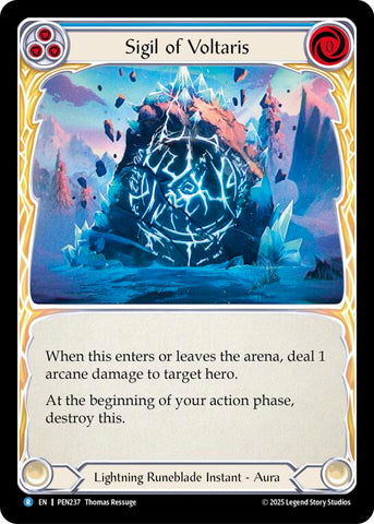 Sigil Of Voltaris (Blue) (Rainbow Foil) [PEN237] (Compendium of Rathe)  Rainbow Foil