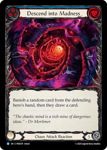 Descend Into Madness (Blue) (Rainbow Foil) [PEN278] (Compendium of Rathe)  Rainbow Foil