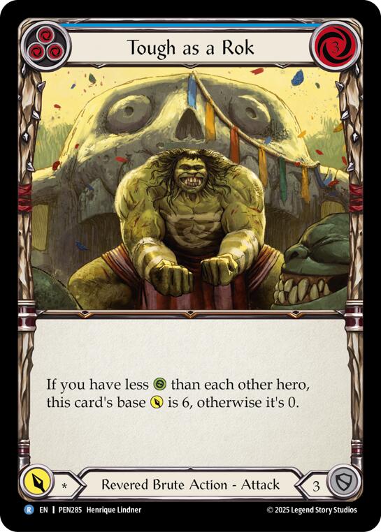 Tough As A Rok (Blue) (Rainbow Foil) [PEN285] (Compendium of Rathe)  Rainbow Foil