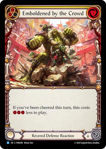 Emboldened By The Crowd (Yellow) (Rainbow Foil) [PEN290] (Compendium of Rathe)  Rainbow Foil