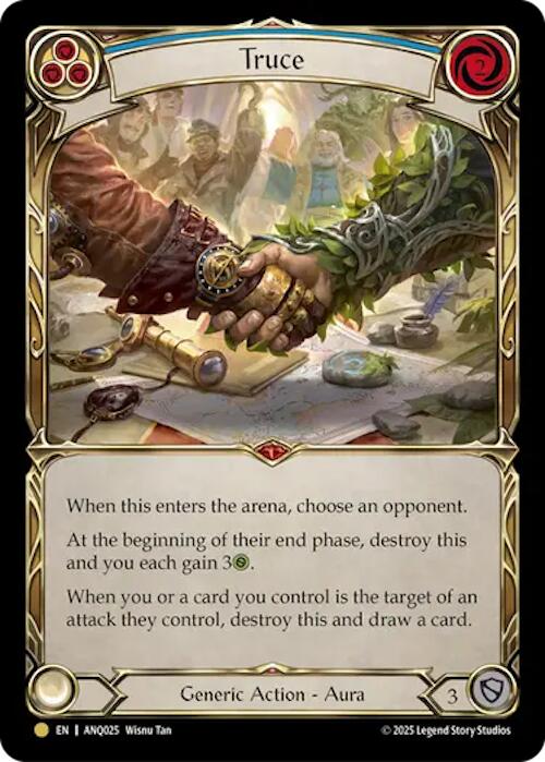 Truce (Blue) (Gold) [ANQ025] (Compendium of Rathe - Antiquity Pack)  Rainbow Foil