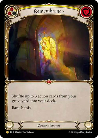 Remembrance (Yellow) (Gold) [ANQ026] (Compendium of Rathe - Antiquity Pack)