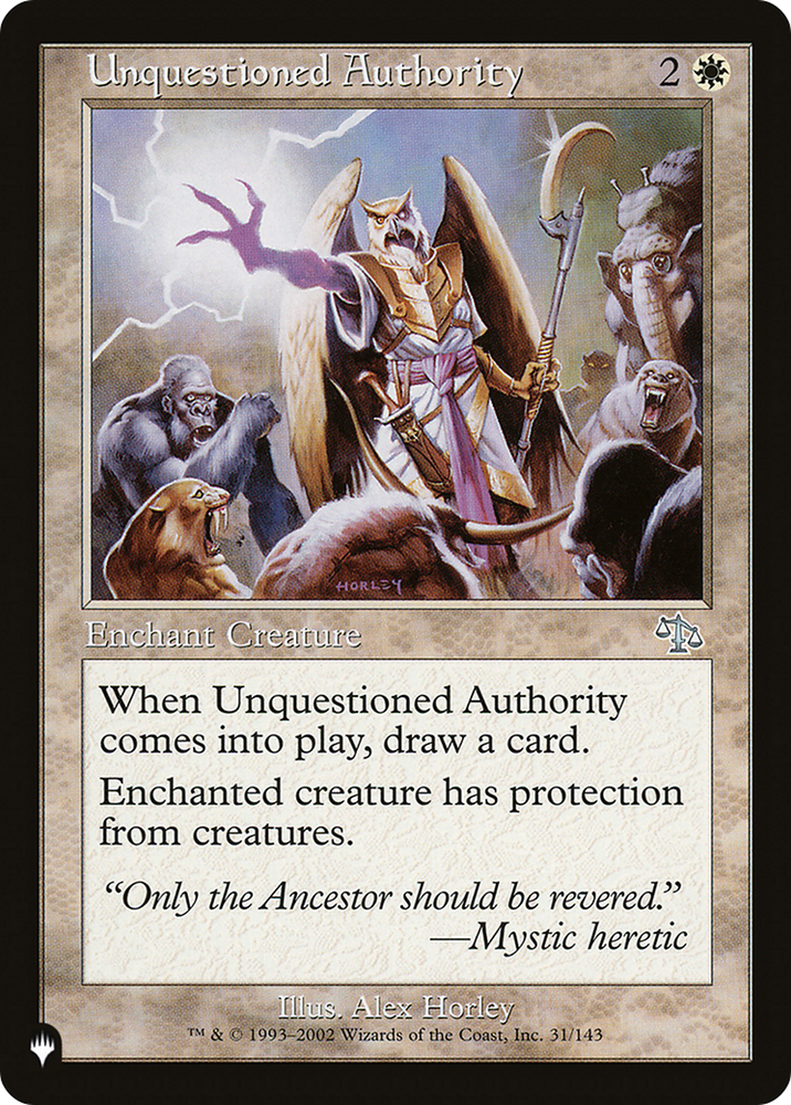 Unquestioned Authority [The List]