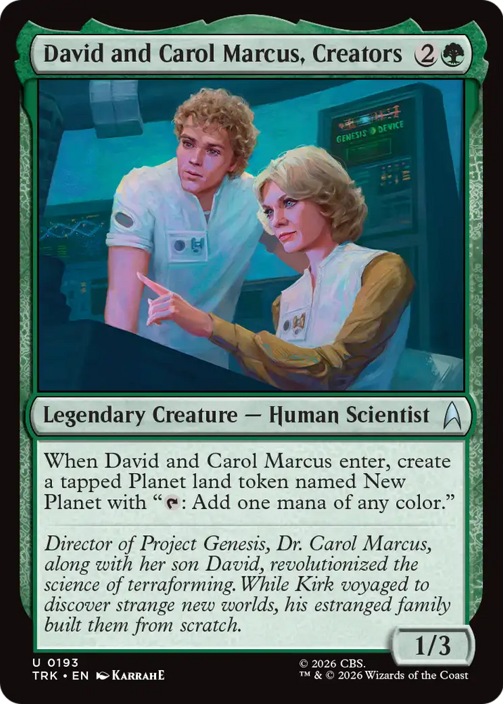 David and Carol Marcus, Creators [Star Trek]