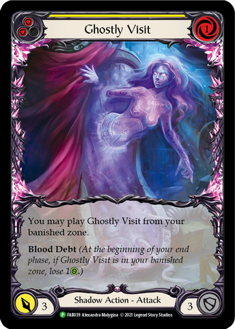 Ghostly Visit (Yellow) [FAB039] (Promo)  Rainbow Foil