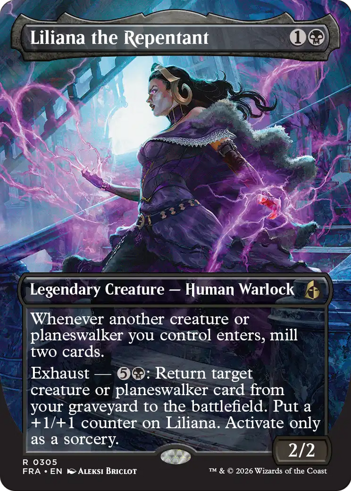 Liliana the Repentant (Borderless) [Reality Fracture]