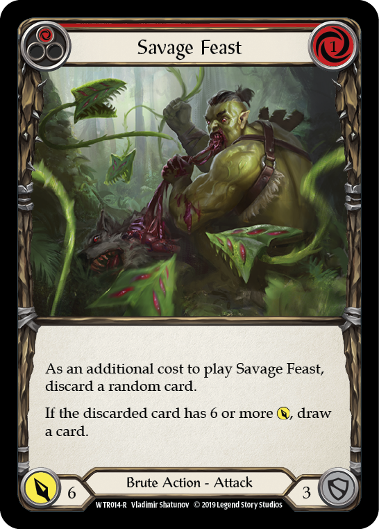 Savage Feast (Red) [WTR014-R] Alpha Print Rainbow Foil