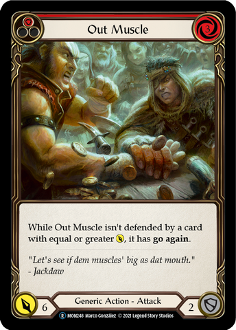 Out Muscle (Red) (Rainbow Foil) [U-MON248-RF] Unlimited Edition Rainbow Foil