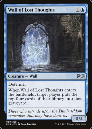 Wall of Lost Thoughts [Ravnica Allegiance]