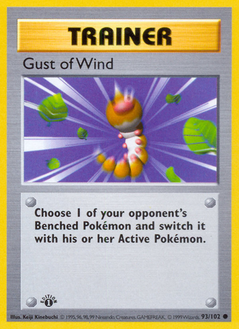 Gust of Wind (93/102) (Shadowless) [Base Set 1st Edition]