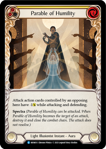 Parable of Humility (Rainbow Foil) [MON011-RF] 1st Edition Rainbow Foil