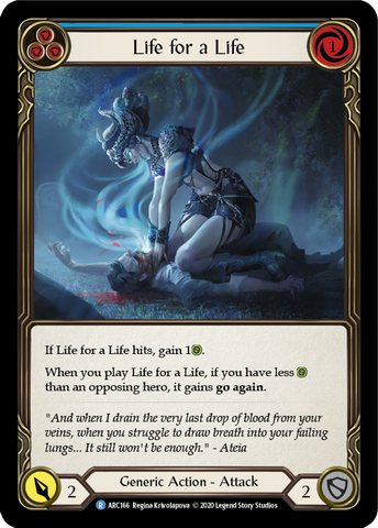 Life for a Life (Blue) [ARC166] Unlimited Edition Rainbow Foil