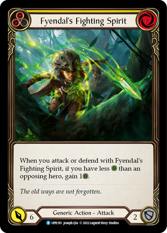 Fyendal's Fighting Spirit (Yellow) [UPR195] (Uprising)  Rainbow Foil