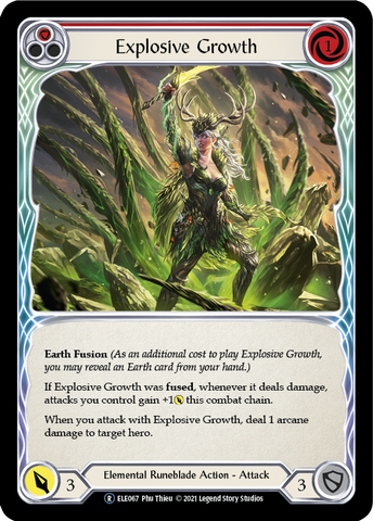 Explosive Growth (Red) [U-ELE067] Unlimited Rainbow Foil