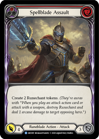 Spellblade Assault (Red) [ARC085] Unlimited Edition Rainbow Foil