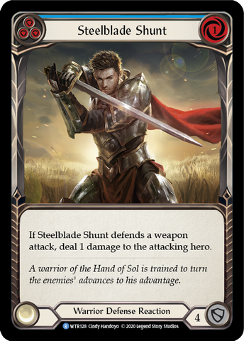 Steelblade Shunt (Blue) [WTR128] Unlimited Edition Rainbow Foil