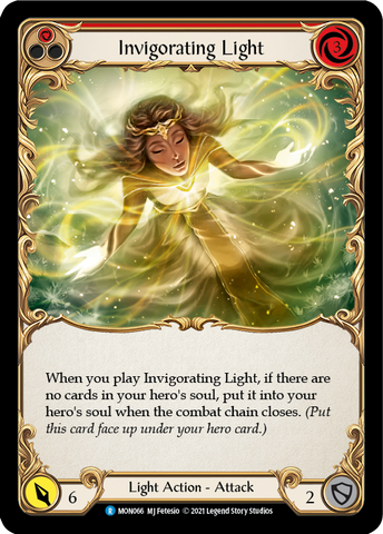 Invigorating Light (Red) (Rainbow Foil) [MON066-RF] 1st Edition Rainbow Foil