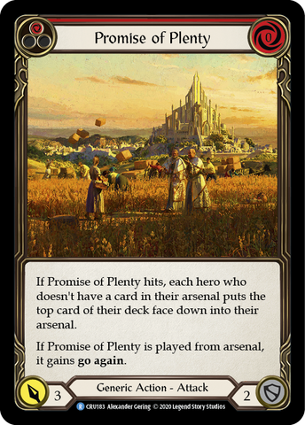 Promise of Plenty (Red) [CRU183] 1st Edition Rainbow Foil