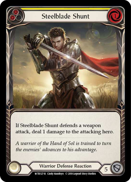 Steelblade Shunt (Yellow) [WTR127-R] Alpha Print Rainbow Foil