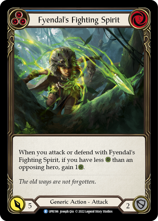 Fyendal's Fighting Spirit (Blue) [UPR196] (Uprising)  Rainbow Foil