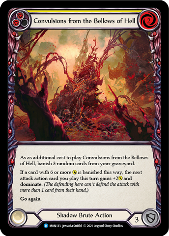 Convulsions from the Bellows of Hell (Yellow) (Rainbow Foil) [MON133-RF] 1st Edition Rainbow Foil