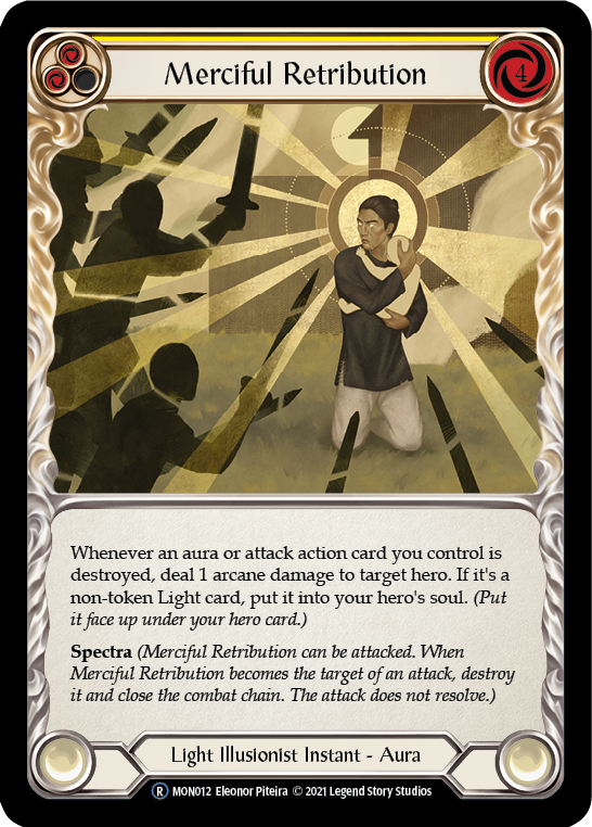 Merciful Retribution (Rainbow Foil) [U-MON012-RF] Unlimited Edition Rainbow Foil