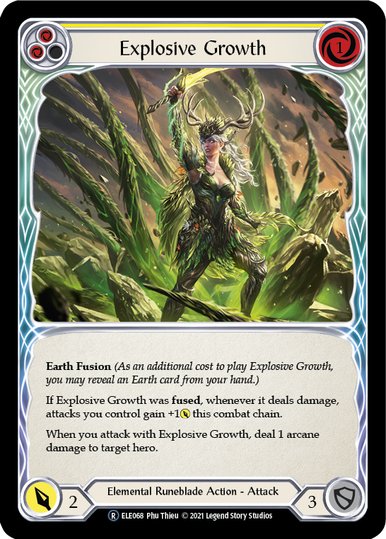 Explosive Growth (Yellow) [U-ELE068] Unlimited Rainbow Foil