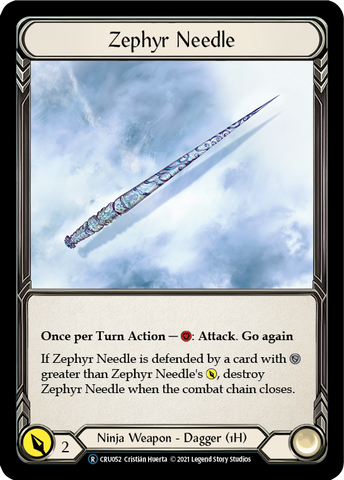 Zephyr Needle (Rainbow Foil) [CRU052-RF] Unlimited Rainbow Foil