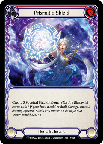 Prismatic Shield (Red) (Rainbow Foil) [U-MON092-RF] Unlimited Edition Rainbow Foil