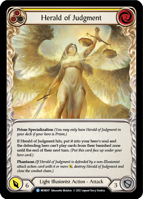 Herald of Judgment (Rainbow Foil) [MON007-RF] 1st Edition Rainbow Foil