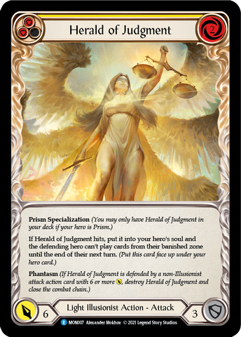 Herald of Judgment (Rainbow Foil) [MON007-RF] 1st Edition Rainbow Foil