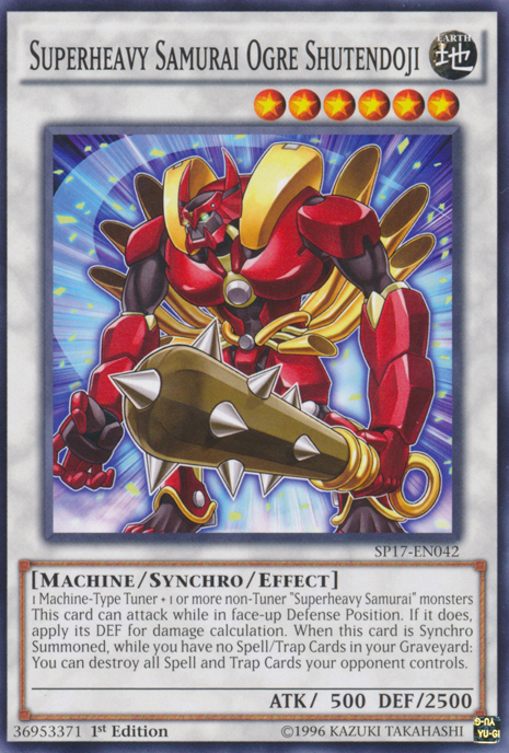 yugioh superheavy samurai cards Superheavy Samurai Ogre Shutendoji [SP17-EN042] Common