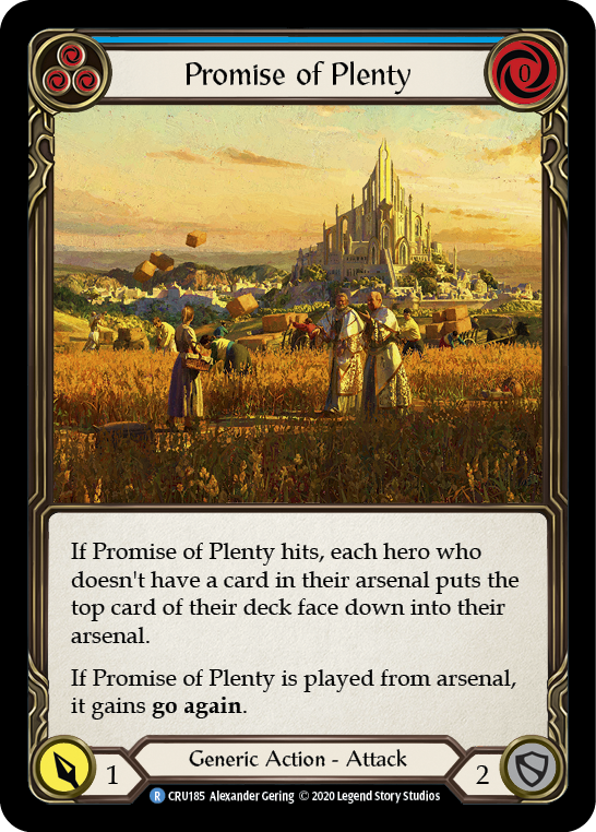 Promise of Plenty (Blue) [CRU185] 1st Edition Rainbow Foil