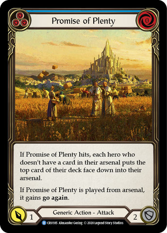 Promise of Plenty (Blue) [CRU185] 1st Edition Rainbow Foil