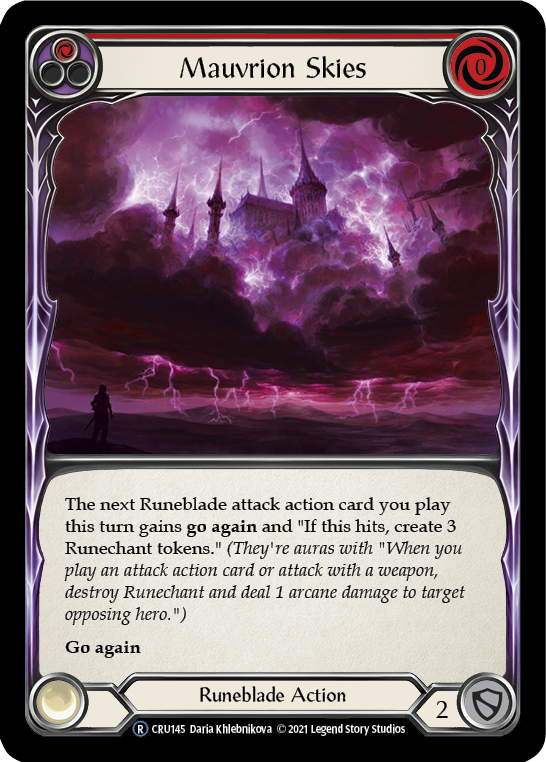 Mauvrion Skies (Red) (Rainbow Foil) [CRU145-RF] Unlimited Rainbow Foil