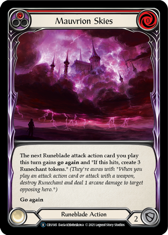 Mauvrion Skies (Red) (Rainbow Foil) [CRU145-RF] Unlimited Rainbow Foil