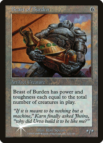 Beast of Burden (Misprinted) [Urza's Legacy Promos]