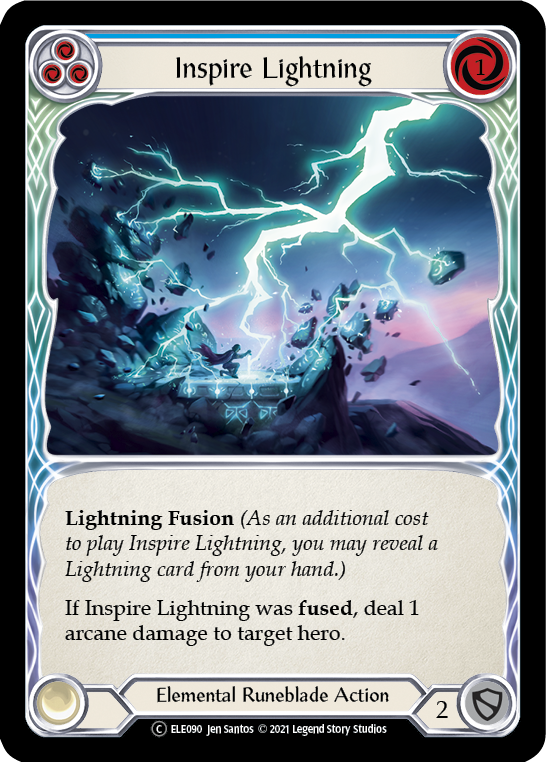Inspire Lightning (Blue) [U-ELE090] Unlimited Rainbow Foil
