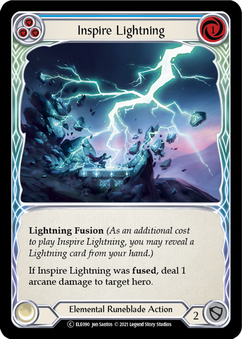 Inspire Lightning (Blue) [U-ELE090] Unlimited Rainbow Foil
